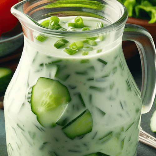 Grüner Salat Dressing mit Milch