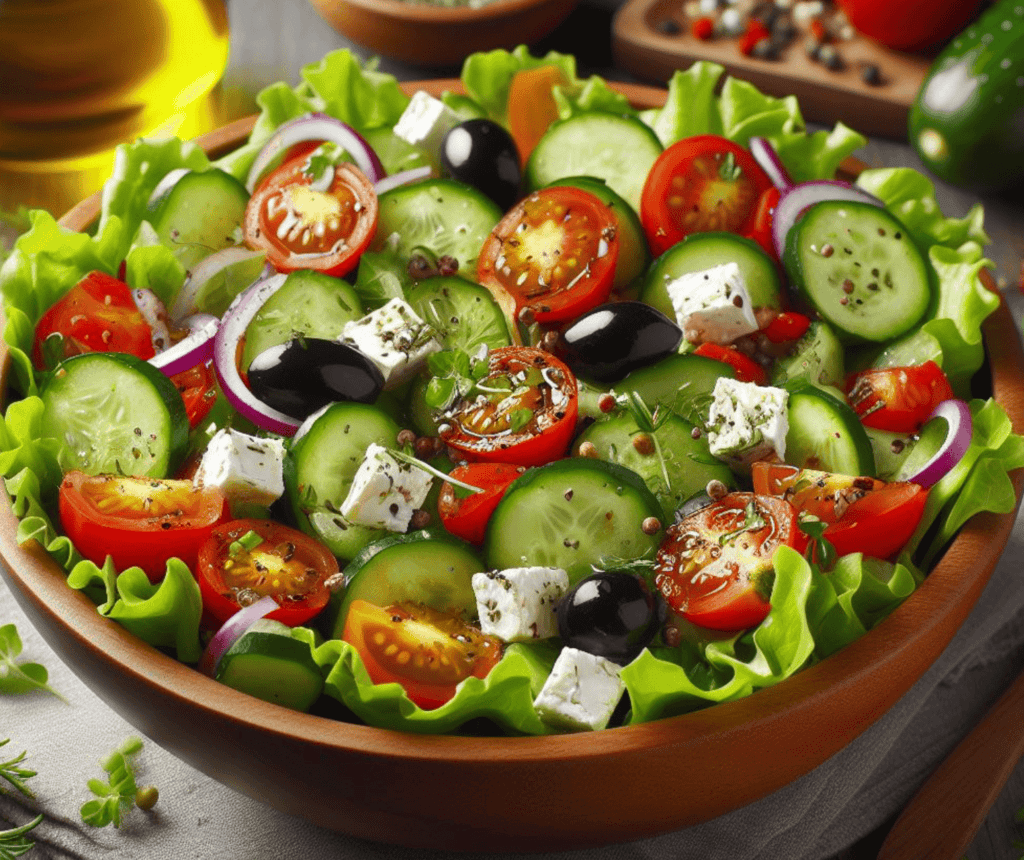 Grüner Salat mit Balsamico Dressing