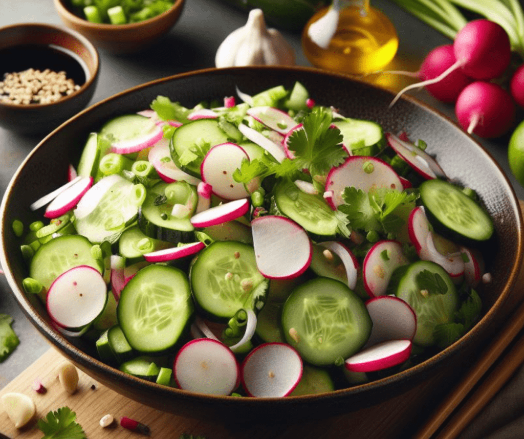 Gurken-Radieschen-Salat Asiatisch