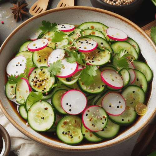 Gurken Rettich Salat Asiatisch