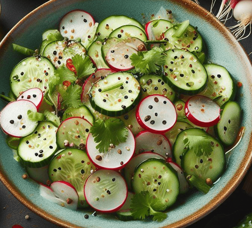 Gurken Rettich Salat Asiatisch