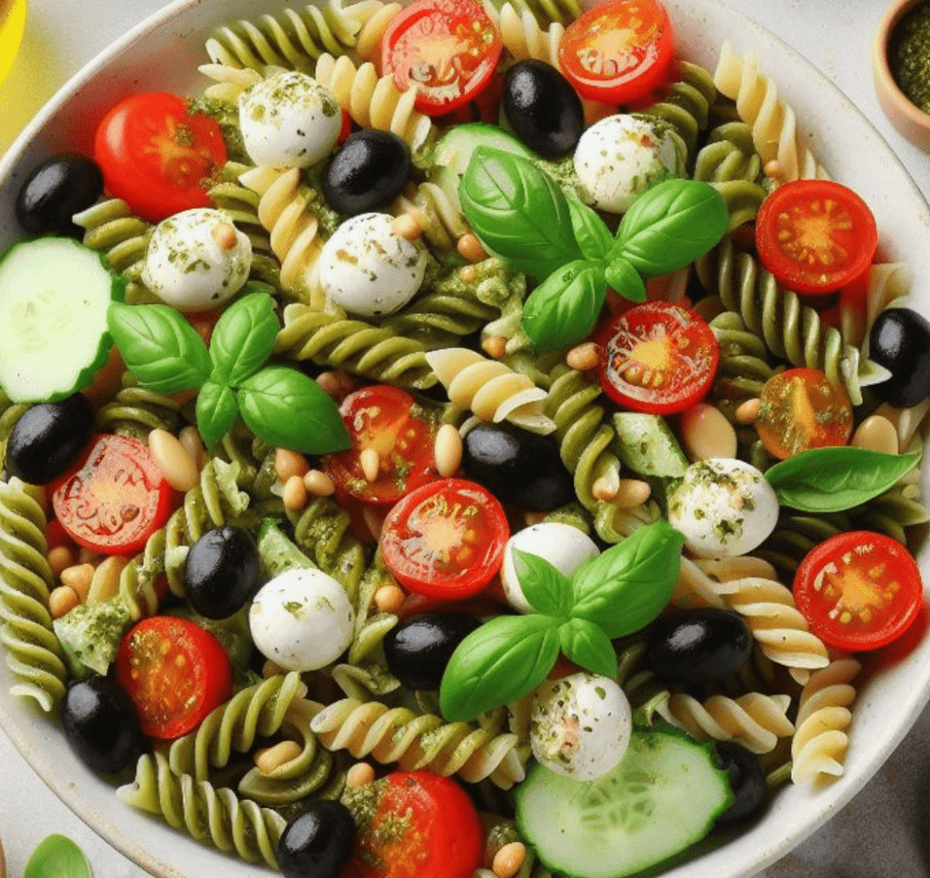 Italienischer Nudelsalat mit Pesto