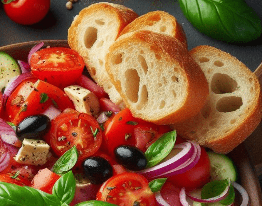Italienischer Tomaten Brot Salat
