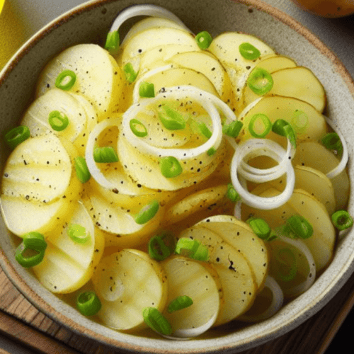 Kartoffelsalat Essig Öl Lauchzwiebeln