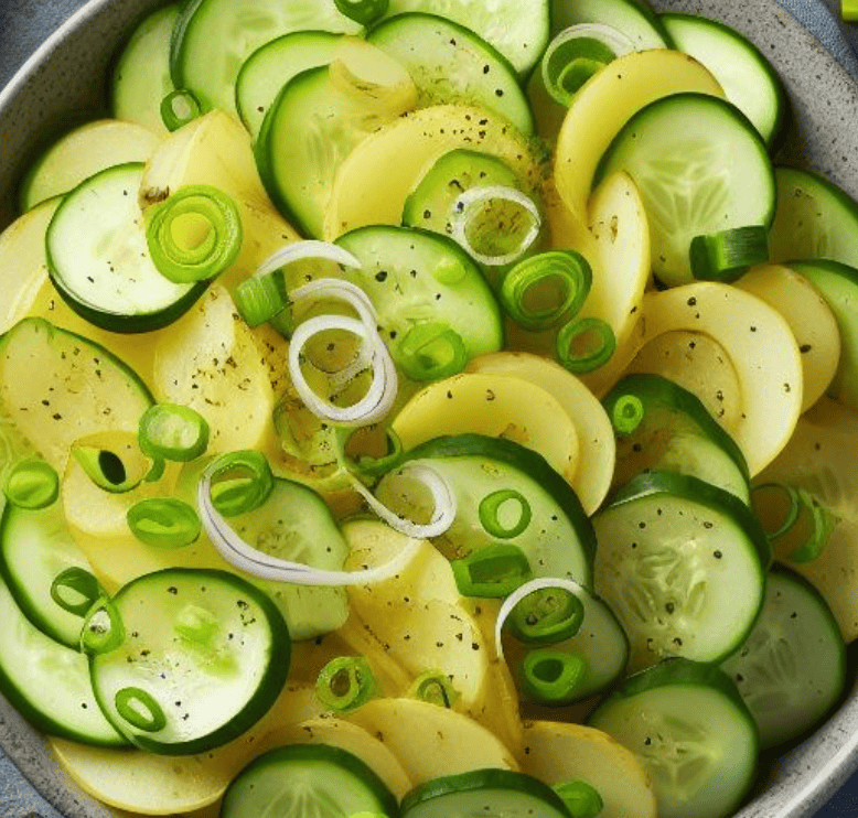 Kartoffelsalat mit Grünen Gurken