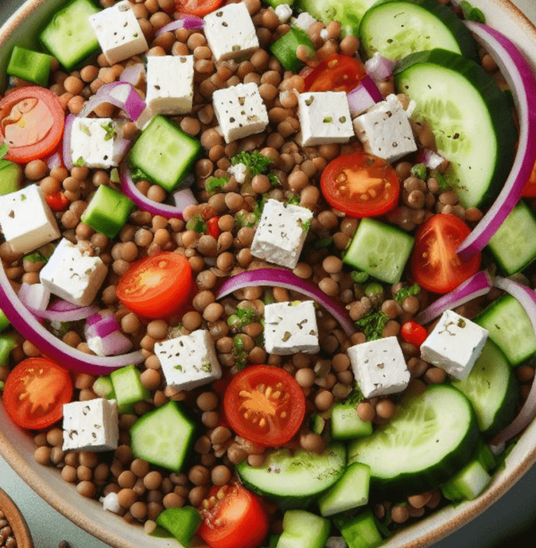 Linsen Bulgur Salat Mit Feta