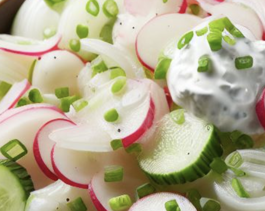 Mairübchen Salat mit Schmand