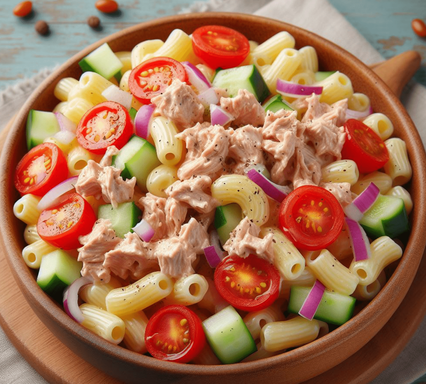 Makkaroni Salat mit Thunfisch