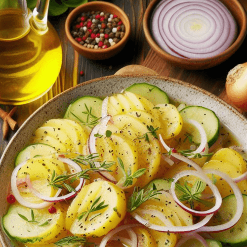 Schneller Kartoffelsalat Essig Öl