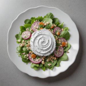 Spinatsalat mit Joghurt-Dressing