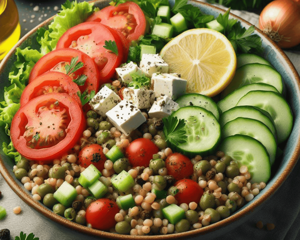Türkischer Salat mit Bulgur und Linsen