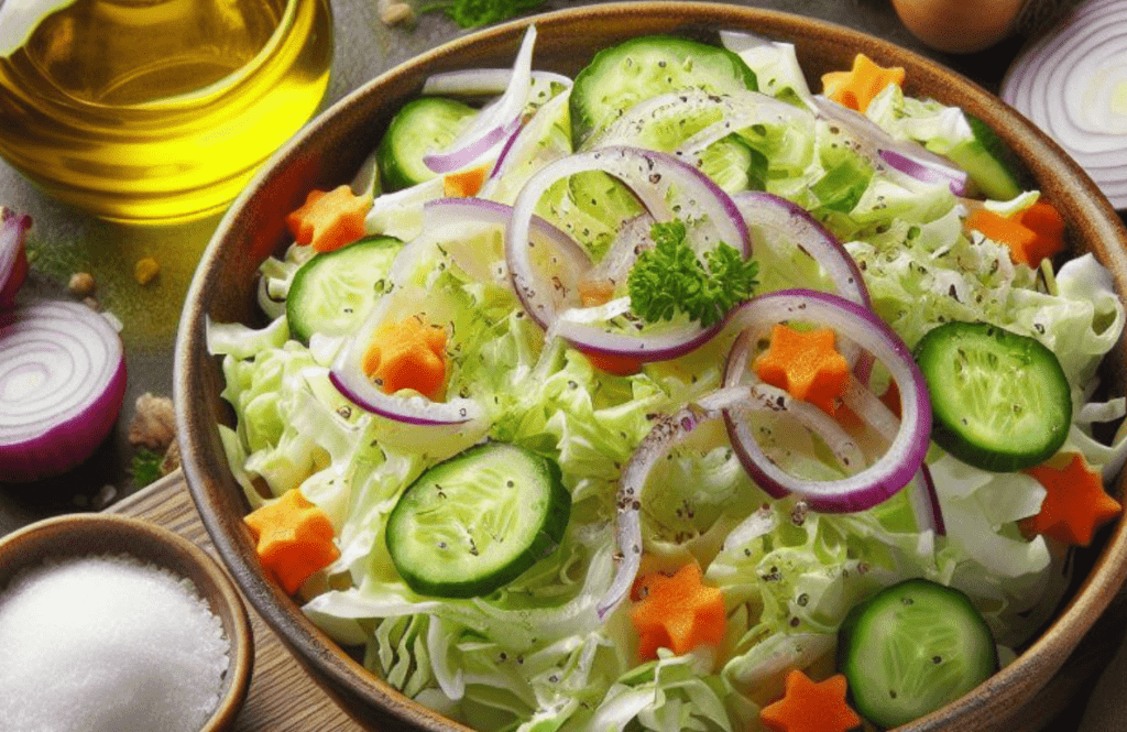 Weißkohl Salat mit Dressing