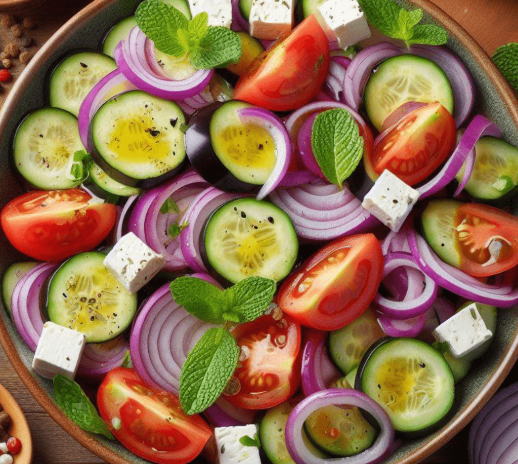 Aubergine Salat Roh