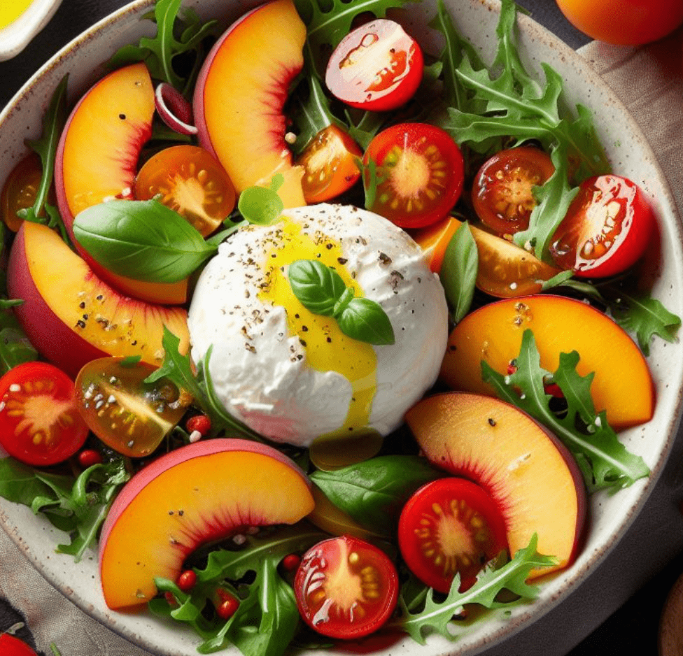 Burrata Pfirsich Salat