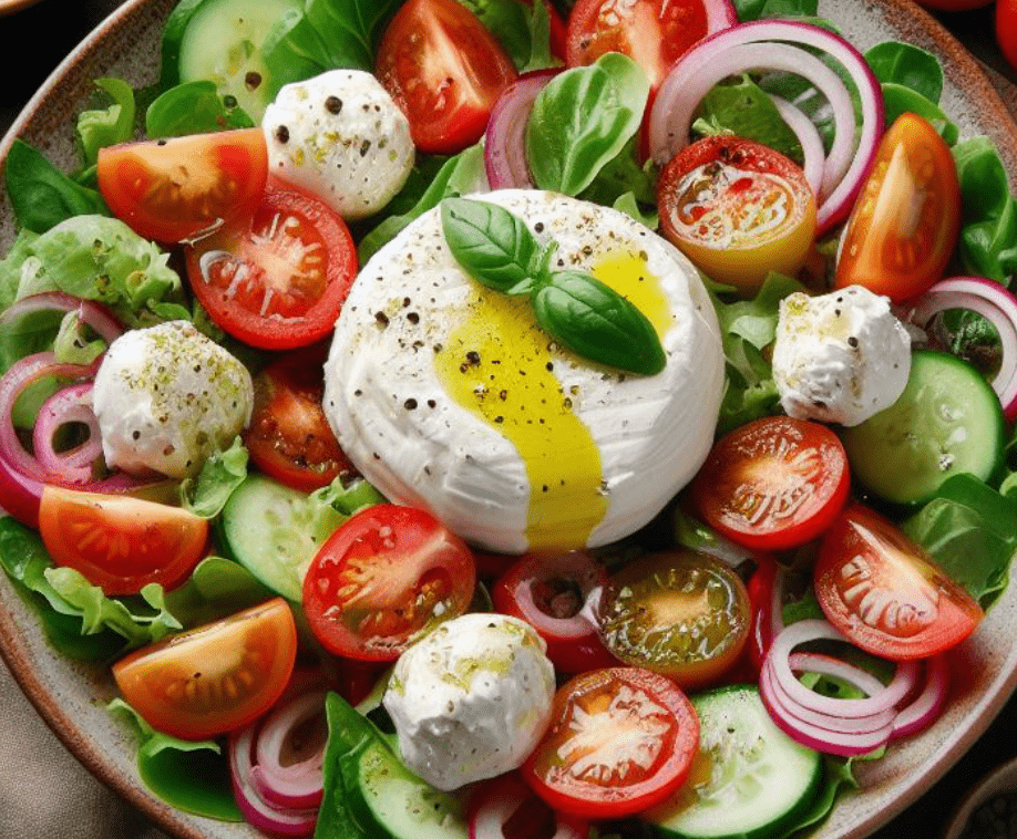 Burrata Salat Feldsalat