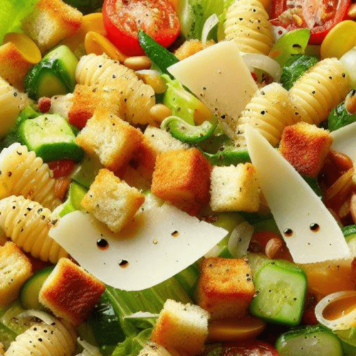 Caesar Salat mit gebratenen Gnocchi