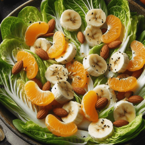 Chicorée Salat Mandarinen Bananen