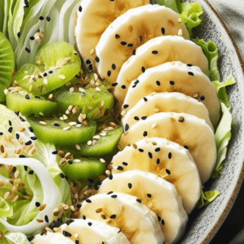 Chinakohl mit Kiwi und Banane Salat