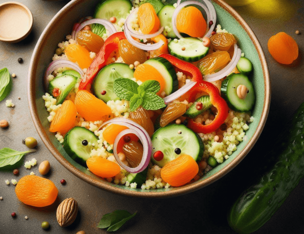 Couscous Salat mit Getrockneten Aprikosen