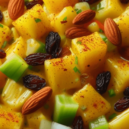 Curry Salat mit Ananas