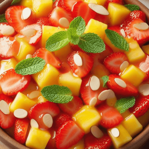 Erdbeer Ananas Salat