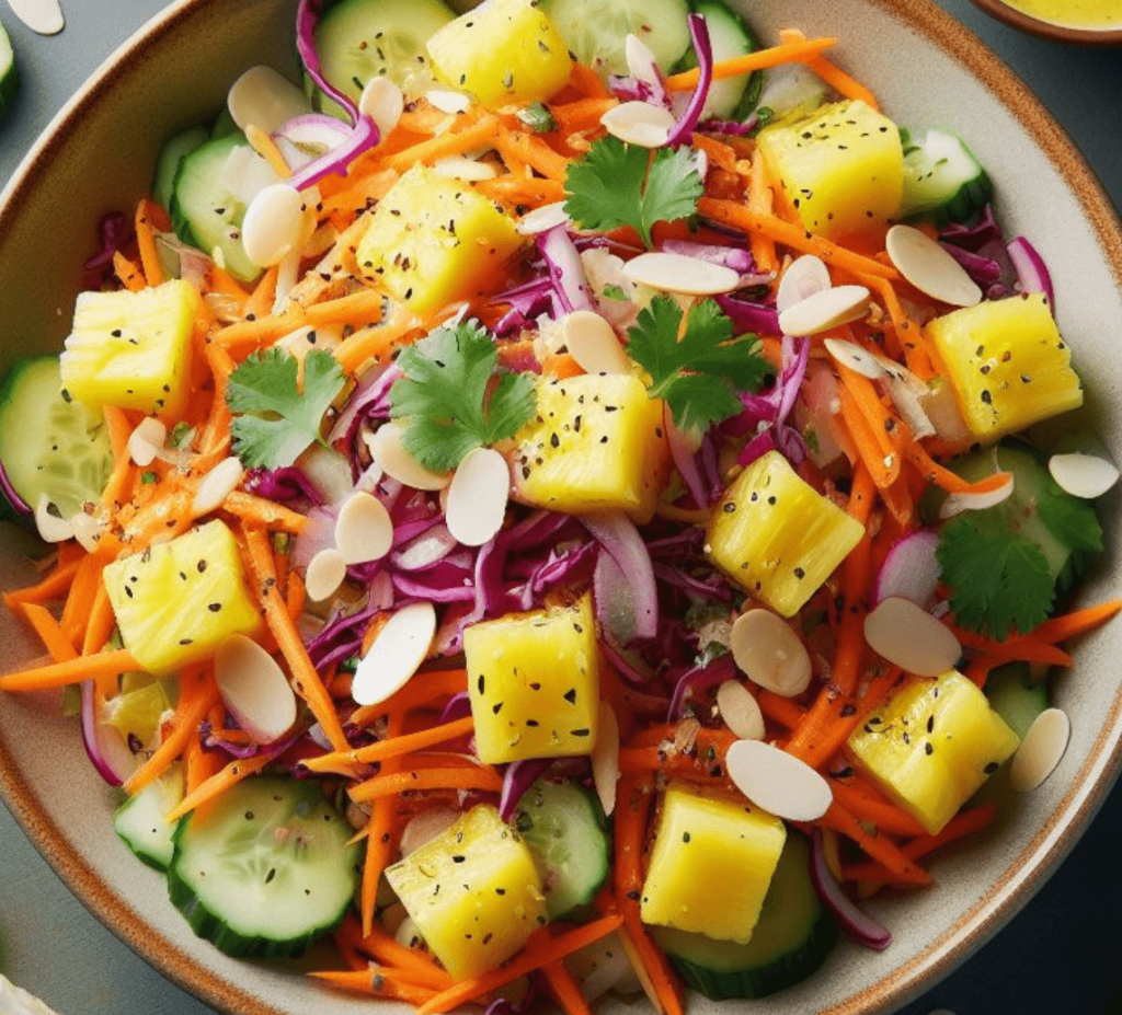 Exotischer Salat mit Ananas