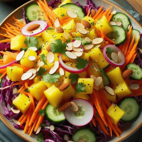 Exotischer Salat mit Ananas