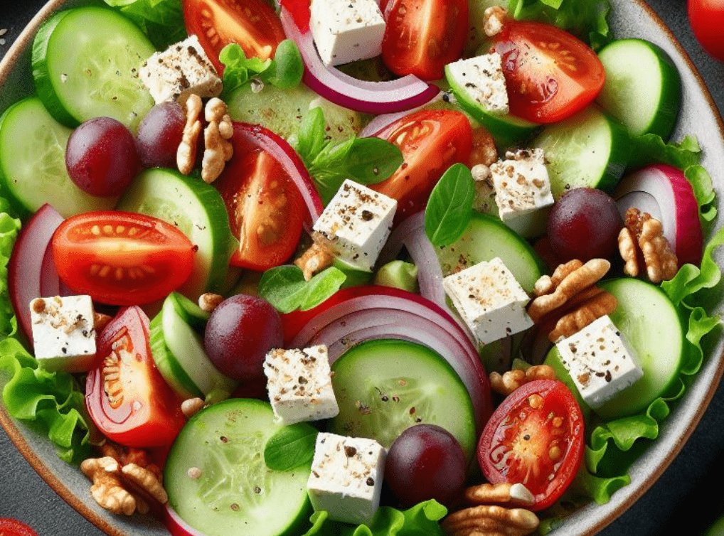 Gemischter Grüner Salat mit Obst