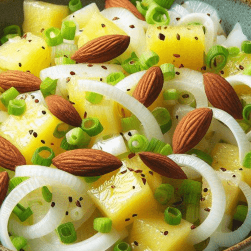 Porree Salat Ananas