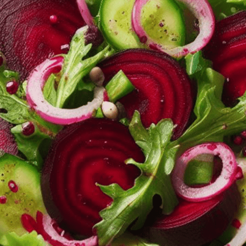 Rote Beete Salat mit Apfelsaft