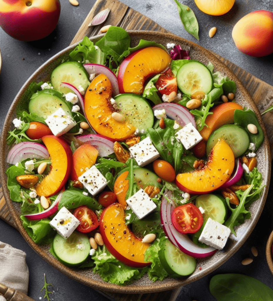 Salat Mit Gebratenen Nektarinen