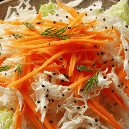 Amerikanischer Kraut Karotten Salat