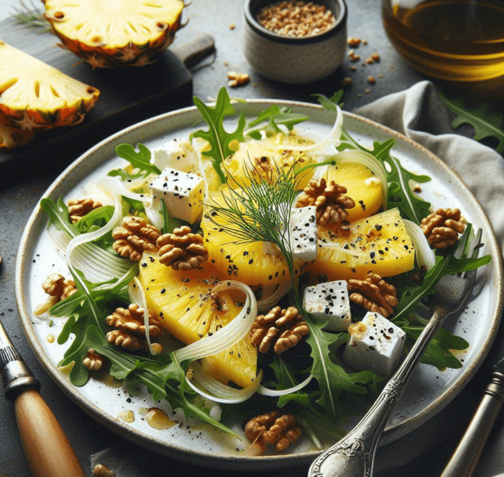 Ananas mit Fenchel Salat