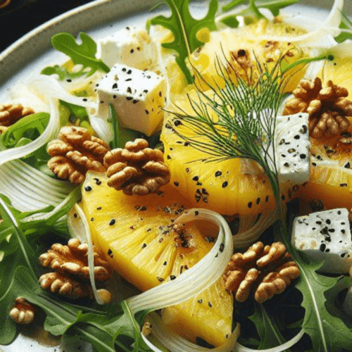 Ananas mit Fenchel Salat