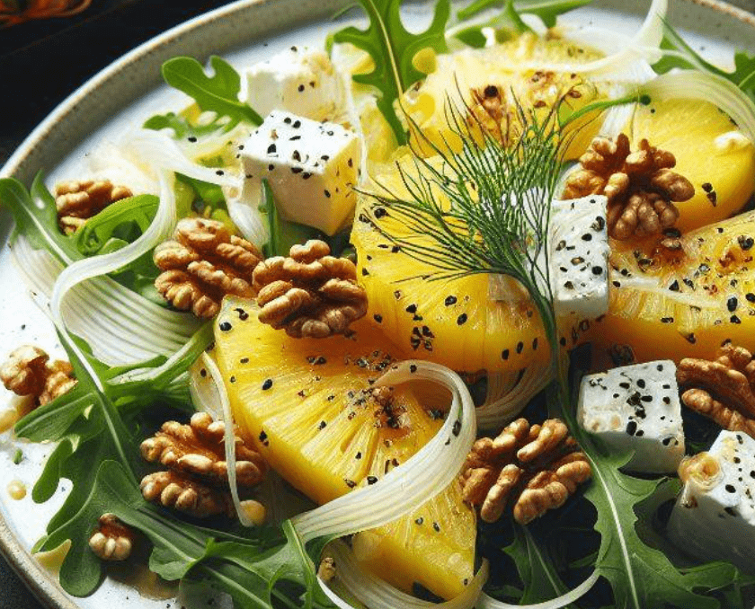 Ananas mit Fenchel Salat