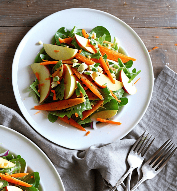 Apfel Möhren Salat mit frischem Ingwer​