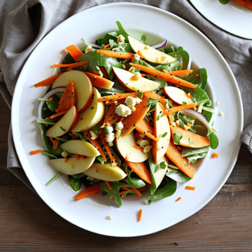 Apfel Möhren Salat mit frischem Ingwer