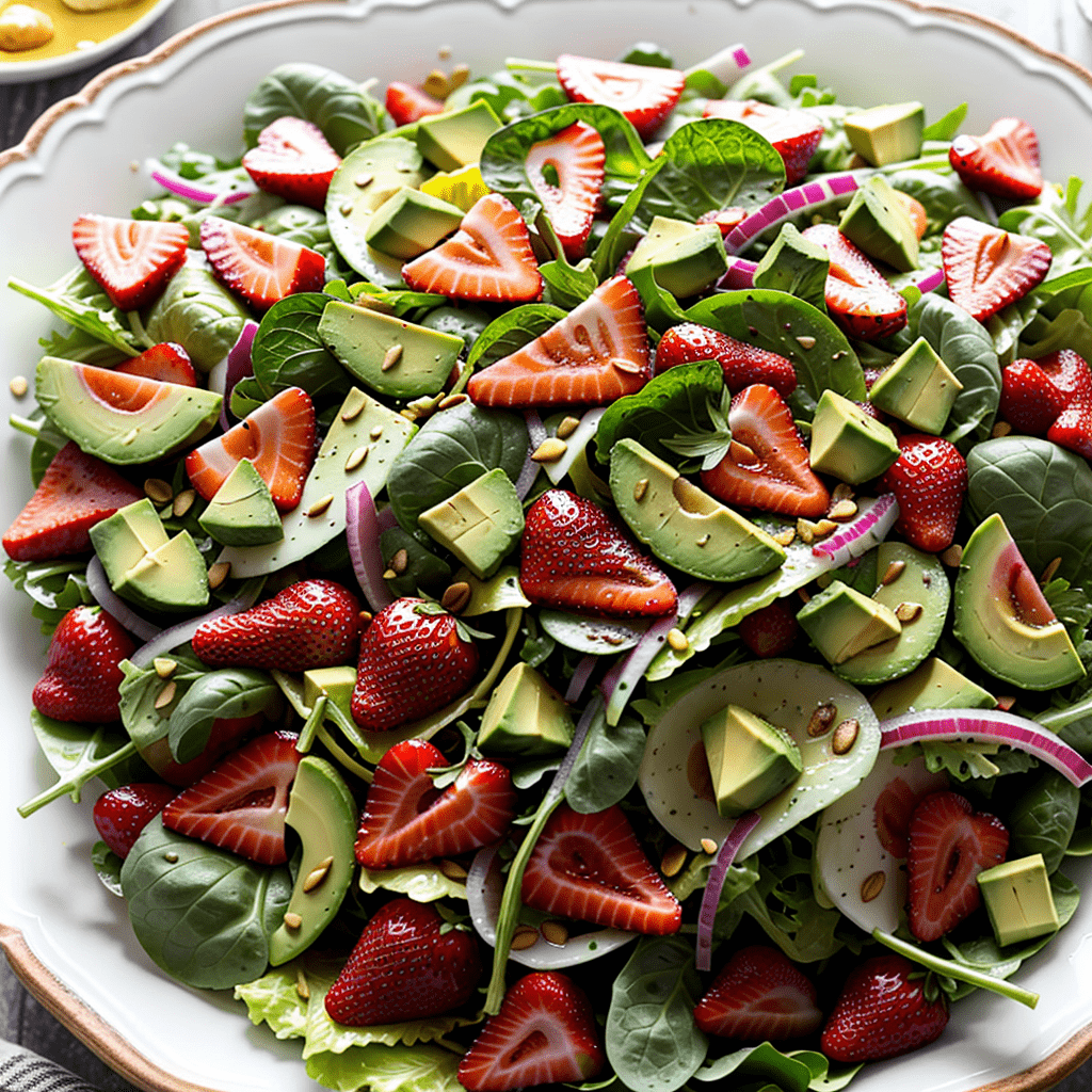 Avocado Erdbeer Zwiebel Salat​