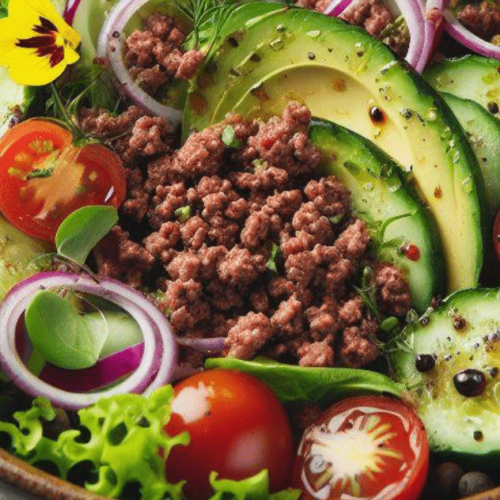 Avocado Hackfleisch Salat