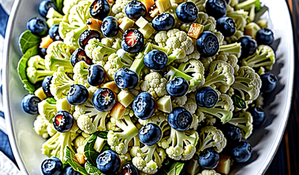Blumenkohl Salat Blaubeeren