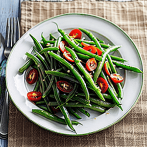 Bohnensalat mit Essig und Zucker