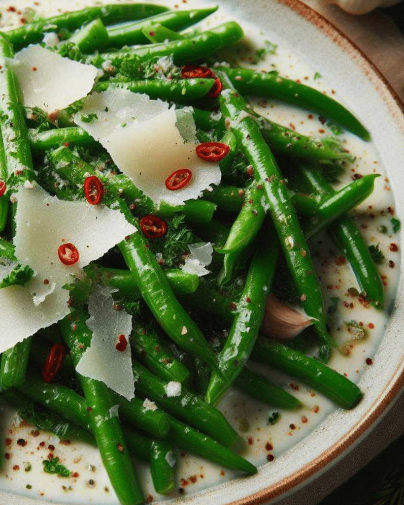 Bohnensalat mit Parmesan