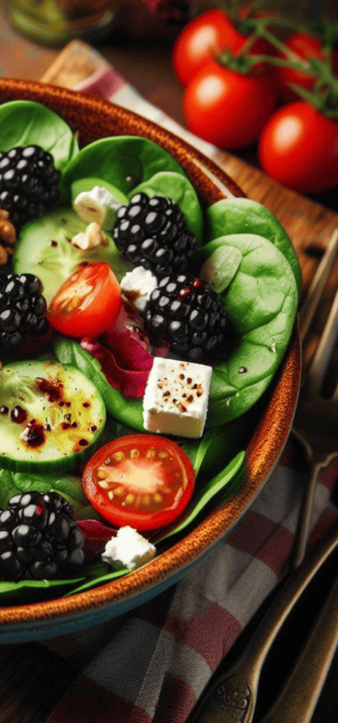 Brombeere Feta Salat