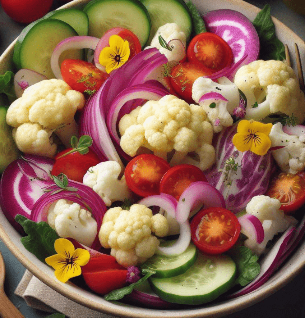 Bunter Blumenkohl Salat