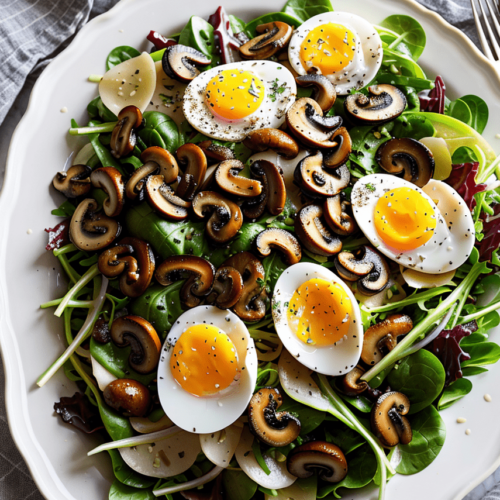 Champignon Salat mit Ei