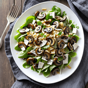 Champignon Salat mit Käse