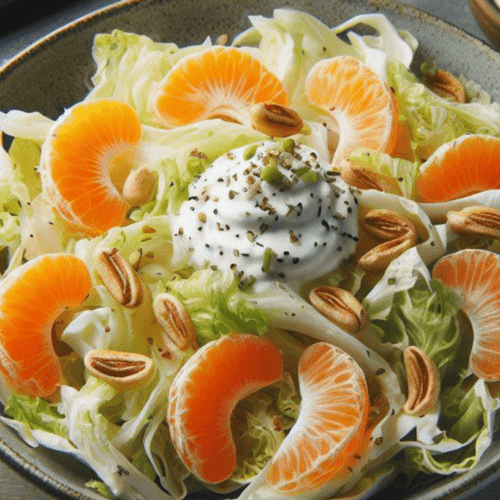 Chicorée Salat Mandarinen Saure Sahne