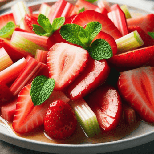 Erdbeer Rhabarber Salat