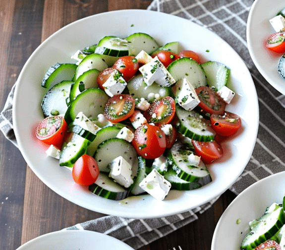 Feta Gurken Tomaten Salat
