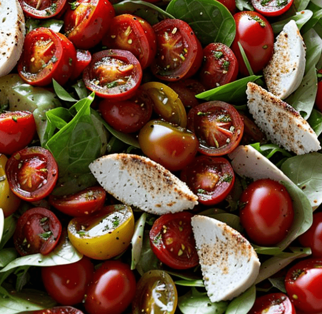 Gebratene Tomaten Salat